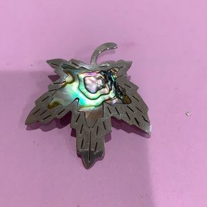 abalone brooch sterling silver